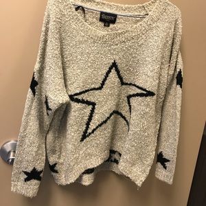 Grey sweater with black stars!